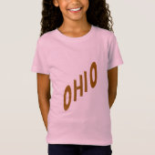 T-roze jersey-roze-shirt, dunne meisjes CHOCOLAT O T-shirt (Voorkant)