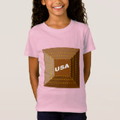 T-roze jersey-shirt, dunne meisjes CHOCOLAT USA T-shirt (Voorkant)