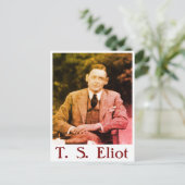 T. S. Eliot Briefkaart (Staand voorkant)