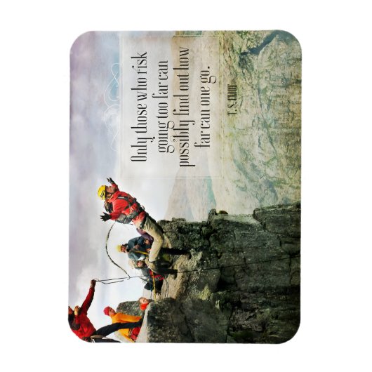 T.S. Eliot Inspirerend Quote "Hoe ver" Flexibel Magneet (Verticaal)