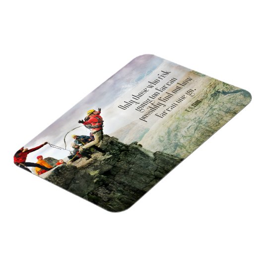 T.S. Eliot Inspirerend Quote "Hoe ver" Flexibel Magneet (Linkerzijde)