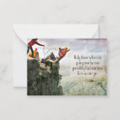 T.S. Eliot Inspirerend quote "Hoe ver" Notitiekaartje (Voorkant)