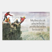 T.S. Eliot Inspirerend quote "Hoe ver" Rechthoekige Sticker (Voorkant)