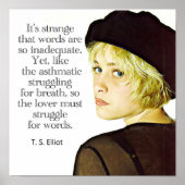 T.S. Eliot Quote 12 x 12 Poster (Voorkant)