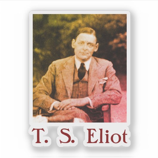T.S. Eliot Sticker (Voorkant)