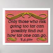 T. S Elliot Quote Poster (Voorkant)