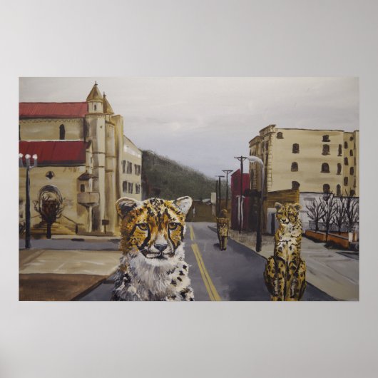 T.S.W.S.Y.E. - Cheetah City Pop Surrealisme Print (Voorkant)