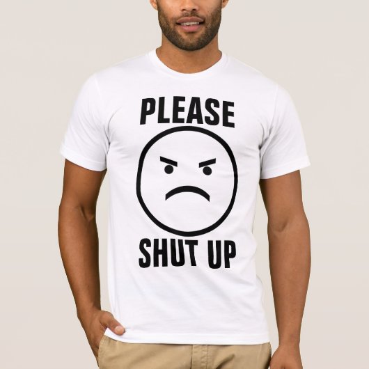 T-SHIRS OPSCHUDDEN (STOP TALKING) T-SHIRT (Voorkant)