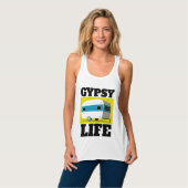 T-SHIRS VAN DE VERTRAGER VAN GYPSY LIFE-CAMPER TANKTOP (Volledige Voorkant)