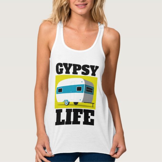 T-SHIRS VAN DE VERTRAGER VAN GYPSY LIFE-CAMPER TANKTOP (Voorkant)