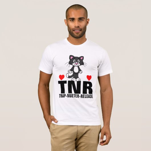 T-SHIRS VOOR TNR CAT-TRAP NUETER RELEASE T-SHIRT (Voorkant volledig)