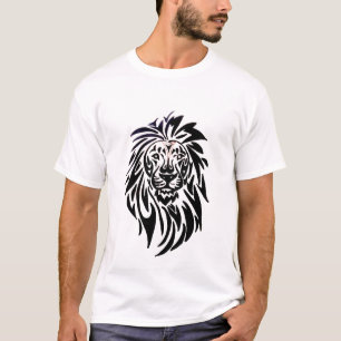 T-Shirt 001 - Lion - Zwart-wit