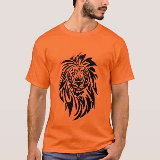 T-shirt 002 - Lion - Sinaasappel (Voorkant)