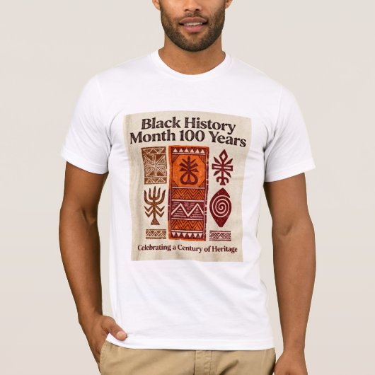 T-shirt 100-jarig jubileum Black History Month (Voorkant)