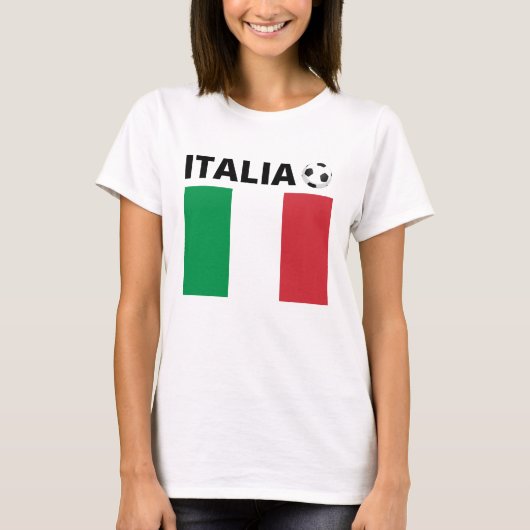T-shirt 100% katoen, zoet, Italiaanse vlag (Voorkant)