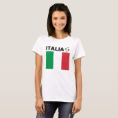 T-shirt 100% katoen, zoet, Italiaanse vlag (Voorkant volledig)
