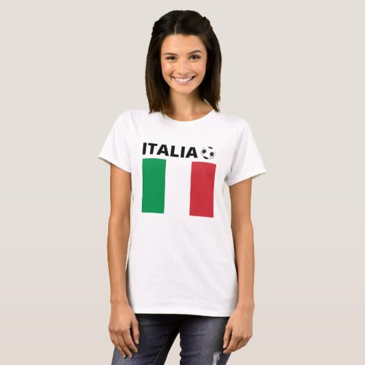 T-shirt 100% katoen, zoet, Italiaanse vlag (Voorkant volledig)