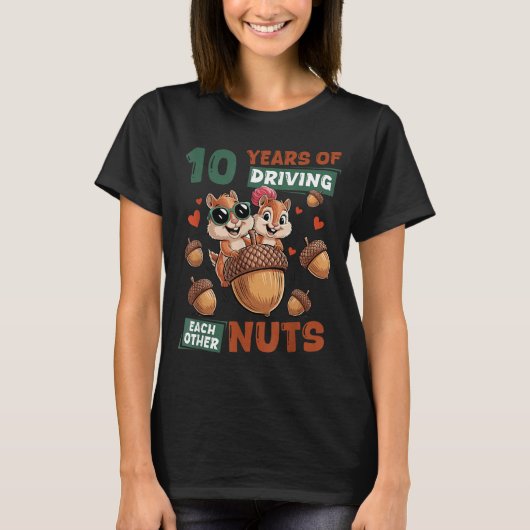 T-shirt 10e trouwdag 10 paar (Voorkant)