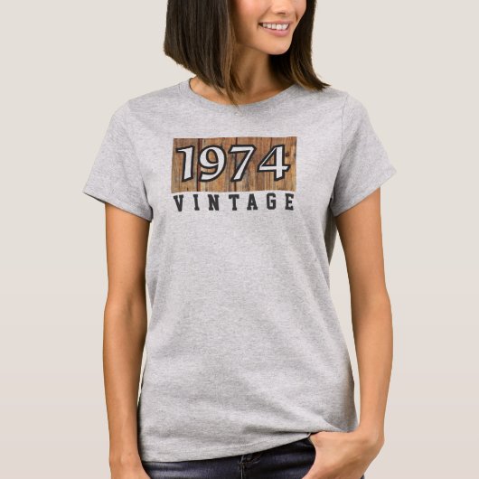 T-shirt 1974 Geboortejaar (Voorkant)