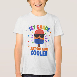 T-shirt '1e klas is een stuk cooler geworden'