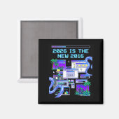T-shirt 2016 Vaporwave Pixel Computer Esthetiek Magneet (Voorkant / Achterkant)
