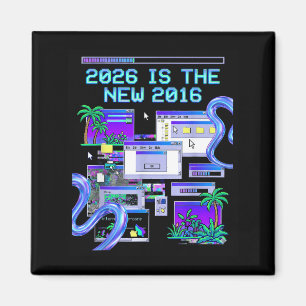T-shirt 2016 Vaporwave Pixel Computer Esthetiek Magneet