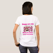 T-shirt 2026 aanpasbaar – Vier het nieuwe jaar (Achterkant volledig)