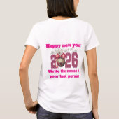 T-shirt 2026 aanpasbaar – Vier het nieuwe jaar (Achterkant)