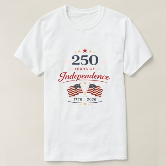 T-shirt 250 jaar onafhankelijkheid  (Design voorkant)