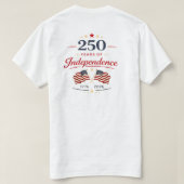 T-shirt 250 jaar onafhankelijkheid  (Design achterkant)