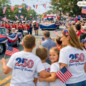 T-shirt '250 jaar vrijheid - patriottisch'
