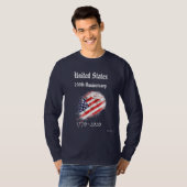 T-shirt 250ste verjaardag VS (Voorkant volledig)