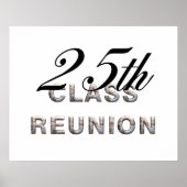 T-SHIRT 25e klas reunion Poster (Voorkant)