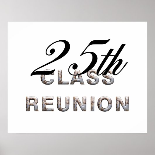 T-SHIRT 25e klas reunion Poster (Voorkant)