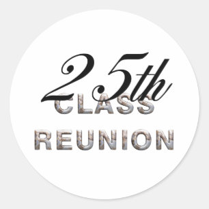 T-SHIRT 25e klas reunion Ronde Sticker