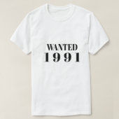 T-shirt 33e verjaardag 1991 (Design voorkant)