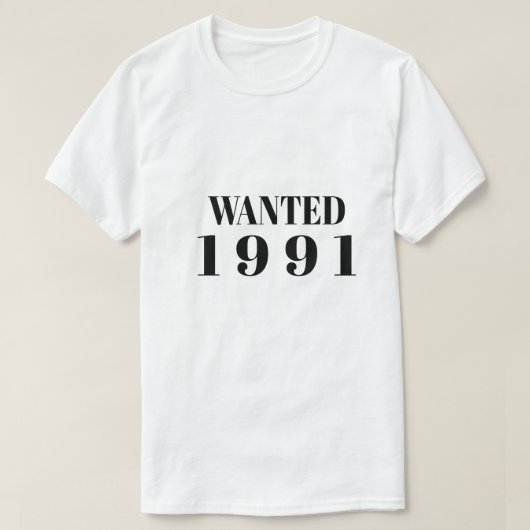 T-shirt 33e verjaardag 1991 (Design voorkant)