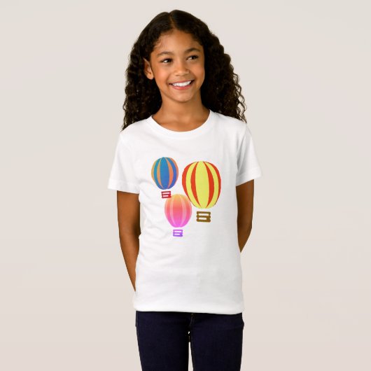 T-shirt - 3 Heet Luchtballonnen (Voorkant volledig)