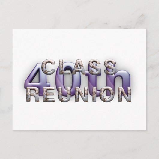 T-SHIRT 40e klas reünie Briefkaart (Voorkant)