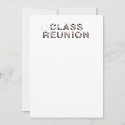 T-SHIRT 45e klas reünie Kaart (Voorkant)