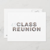 T-SHIRT 45e klas reunion Briefkaart (Voorkant / Achterkant)