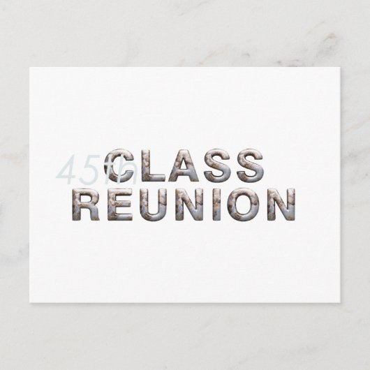 T-SHIRT 45e klas reunion Briefkaart (Voorkant)