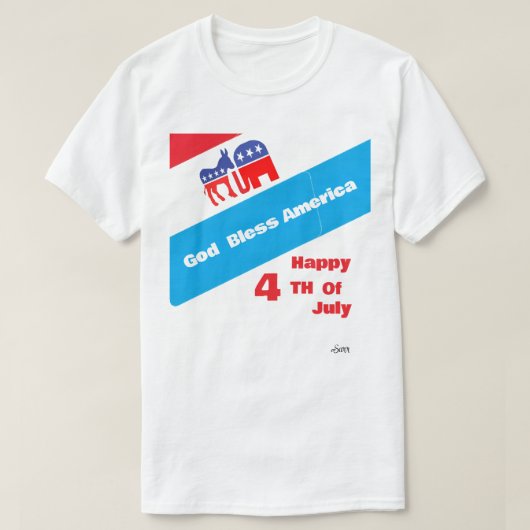 T-shirt : 4 juli (Design voorkant)