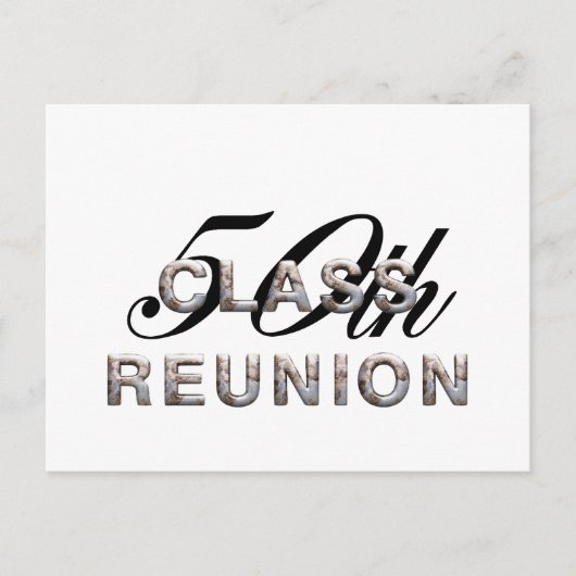 T-SHIRT 50e klas reünie Briefkaart (Voorkant)