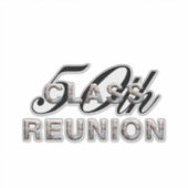T-SHIRT 50e klas reünie Sticker (Voorkant)