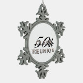 T-SHIRT 50e klas reünie Tin Sneeuwvlok Ornament (Links)