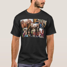 T-shirt 5 foto collage op maat gemaakt