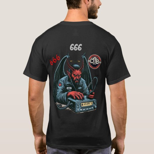 T-shirt 666 kunstwerk (Achterkant)
