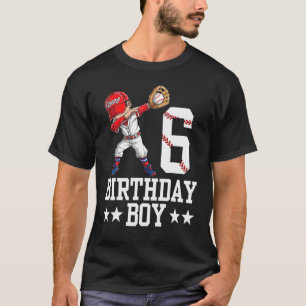 T-shirt 6e verjaardag Baseball Afd. 6 jaar oud Bas