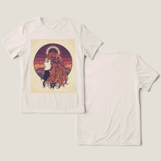 T-shirt 70s Boho Edelsteen Kleur Vrouwelijke Krach
